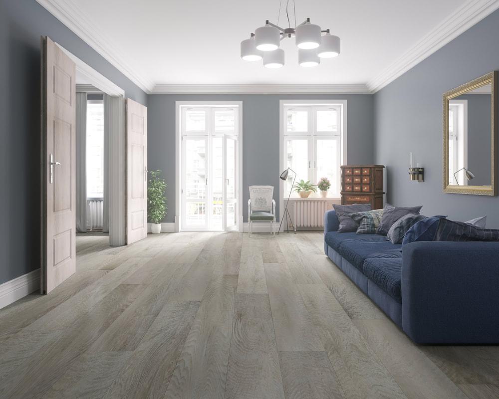 Living room with wood flooring