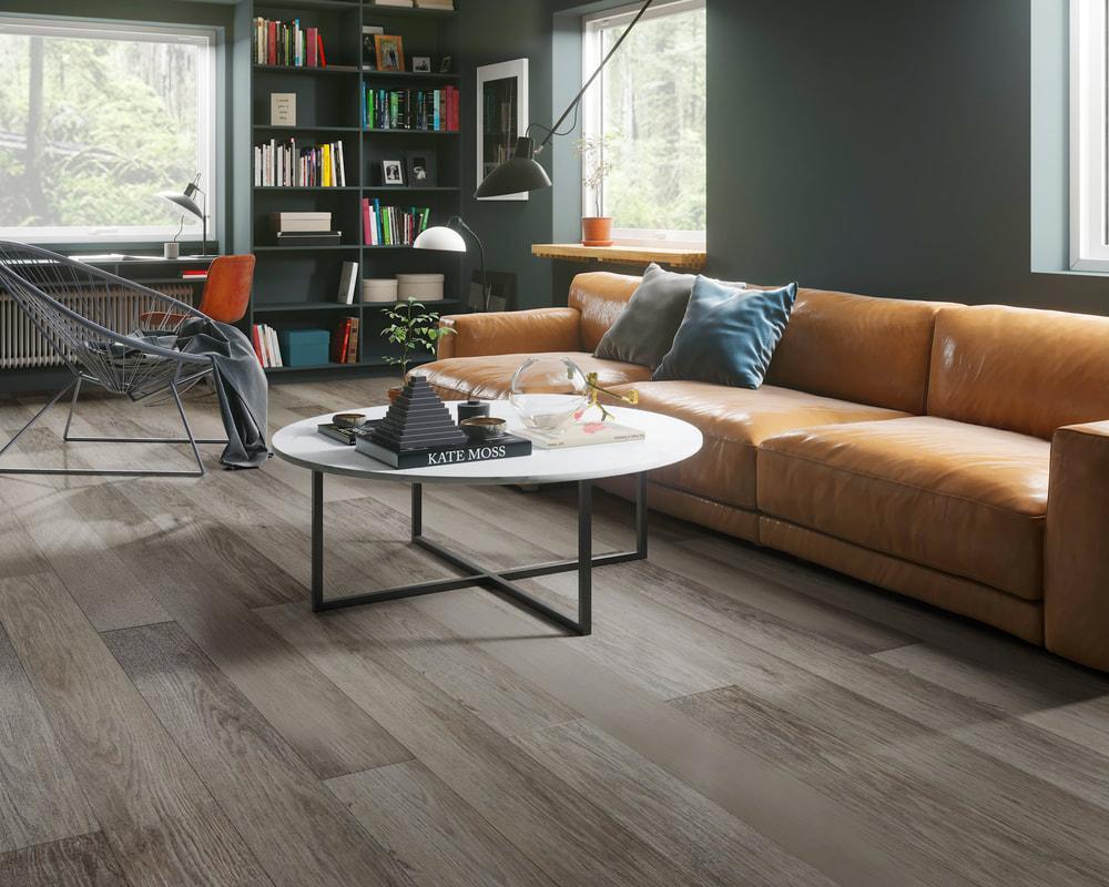 Living room with wood flooring