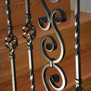 Curly decorative stair parts