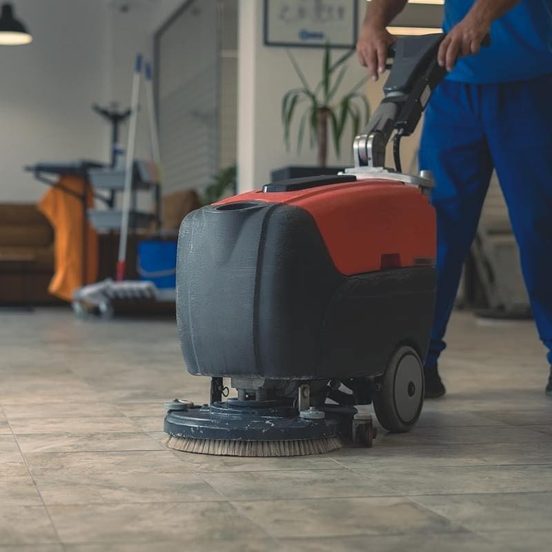 Malish floor cleaner being used to clean tile